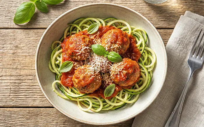 Turkey Meatballs & Zoodles